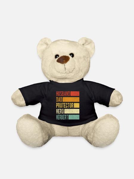 Herbert Name Papa Geschenk - Teddy - Schwarz