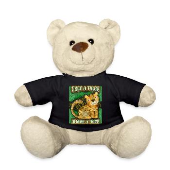 Tigre de la jungle, tigre kawaii, dicton drôle - Nounours - noir - Devant