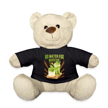 Matcha Tee, Matcha Latte lustiger Spruch, Pun - Teddy - Schwarz - Vorne