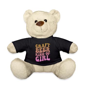 Craft Beer Kind Of Girl Homebrew Brewer Brew - Teddy Bear - black - Front
