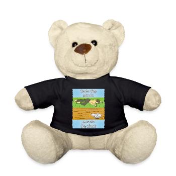 MENSCH TRAURIG KATZE - Teddy - Schwarz - Vorne