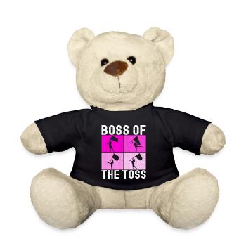 Flag Waving Marching Band Color Guard - Teddy Bear - black - Front