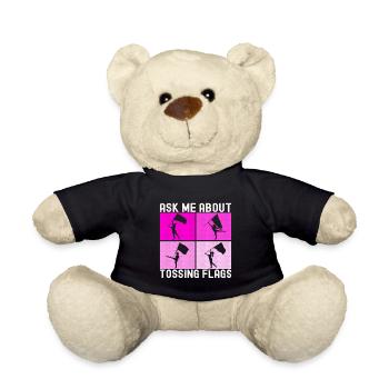 Flag Waving Marching Band Color Guard - Teddy Bear - black - Front
