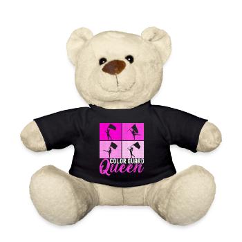 Flag Waving Marching Band Color Guard - Teddy Bear - black - Front