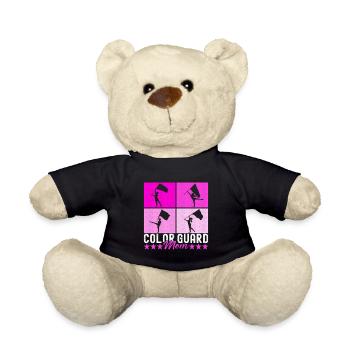 Flag Waving Marching Band Color Guard - Teddy Bear - black - Front