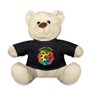 Jesus Christ Saying Rainbow Mandala LGBTQ - Teddy Bear - black - Front