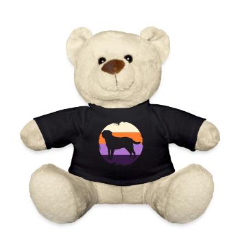 Labrador Retriever Retro Dog - Teddy Bear - black - Front