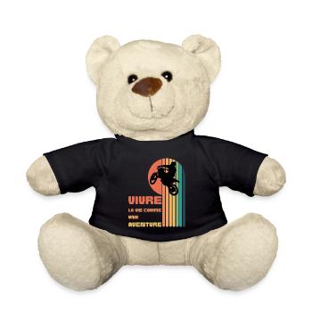 Vivre la Vie comme une Aventure - Moto Cross - Nounours - noir - Devant