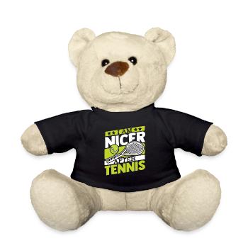 I Am Nicer After Tennis Tennisspieler - Teddy - Schwarz - Vorne