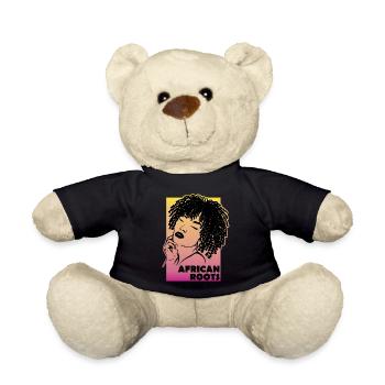 African Roots Stylish Heritage - Teddy Bear - black - Front