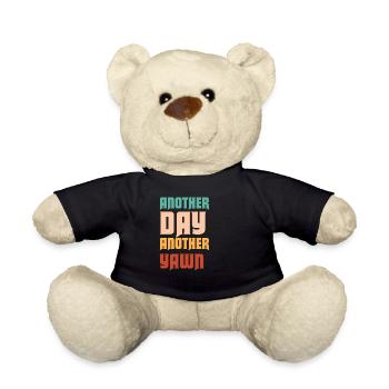 Erste Koffein-Vibes an einem anderen Tag Gähnen trifft Kaffee - Teddy - Schwarz - Vorne