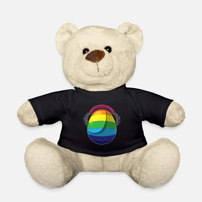 Osterei Ostern Regenbogen Musik - Teddy - Schwarz