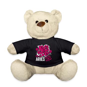 Aries Kiss Me I'm An Aries - Teddy Bear - black - Front