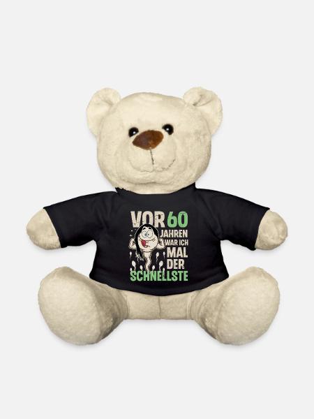 60. Geburtstag 60 Jahre War Ich Mal Der Schnellste - Teddy - Schwarz