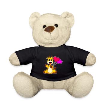 Giraffe Balloon - Teddy Bear - black - Front
