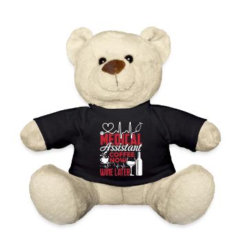 Medical Assistant Medical Assistant Loves Coffee - Teddy Bear - black - Front
