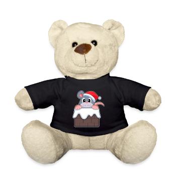 Mouse Christmas Christmas Hat - Teddy Bear - black - Front