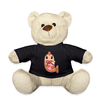 Baby Fisch Motiv - Teddy - Schwarz - Vorne