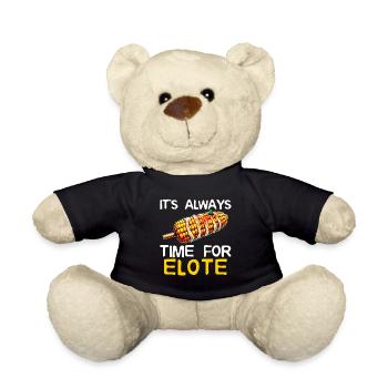 Elote Girl Women Elote Mexican Corn Food Comida - Teddy Bear - black - Front