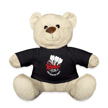 Ruhe Der Meister Wirft Dart Dartspieler - Teddy - Schwarz - Vorne