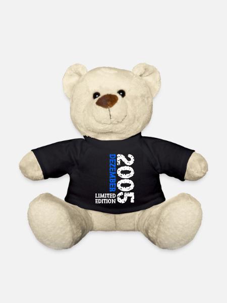 2005 Dezember Limited Edition 18. Geburtstag Deko - Teddy - Schwarz