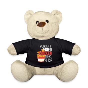 Poulet frit cadeau dicton - Nounours - noir - Devant