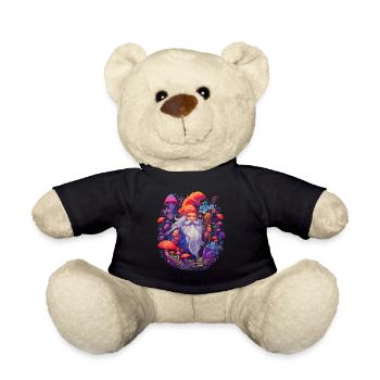 Christmas | Fantasy | Mushroom | Forest | Goa - Teddy Bear - black - Front