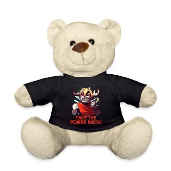 Take back the power! An Anime Minotaur - Teddy Bear - black - Front
