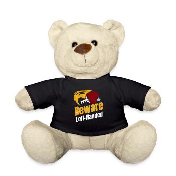 Vorsicht Linkshänder Lustiger Humor Beidhändige - Teddy - Schwarz - Vorne