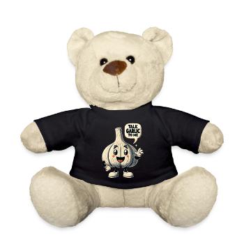 Garlic Lover Garlic Pun Talk Garlic To Me - Teddy Bear - black - Front