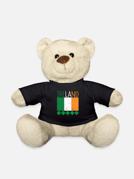 Drapeau irlandais patriotique Irlande trèfle - Nounours - noir