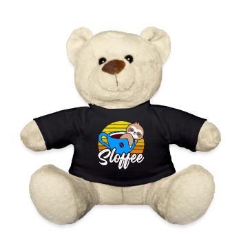 Sloffee Im Retro-T-Shirt - Teddy - Schwarz - Vorne