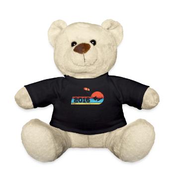 Kitesurfing Birthday Vintage 2016 Born - Teddy Bear - black - Front