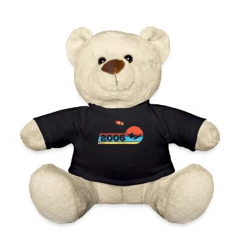 Kitesurfing Birthday Vintage 2006 Born - Teddy Bear - black - Front