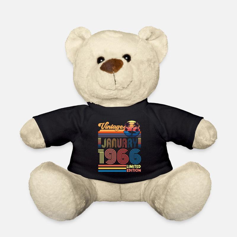 Jahrestag Januar 1966. Geschenk Januar 1966. - Teddy - Schwarz