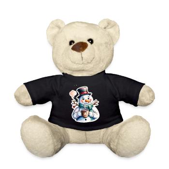 bonhomme de neige - Nounours - noir - Devant