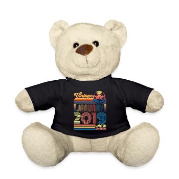 Anniversary January 2019. Gift January 2019. - Teddy Bear - black - Front