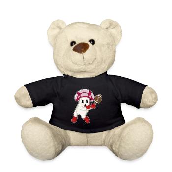 Mushroom American Football Sports - Teddy Bear - black - Front