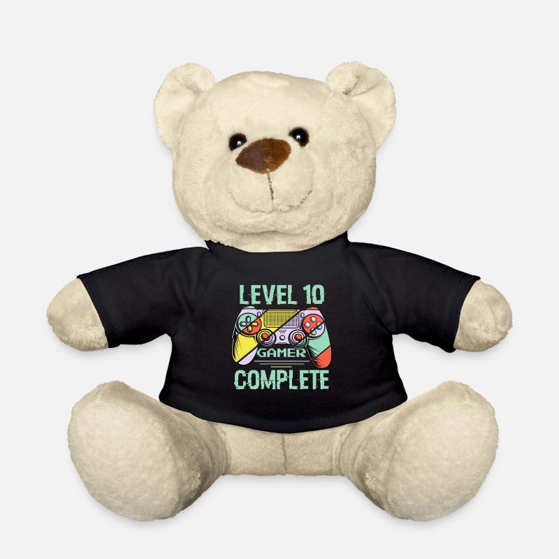Level 10 Complete 10 Years Gamer Level 10 Complete - Teddy - Schwarz