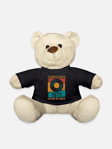 1973 Vintage Vinyl Classic Birth Year Retro Music - Teddy Bear - black
