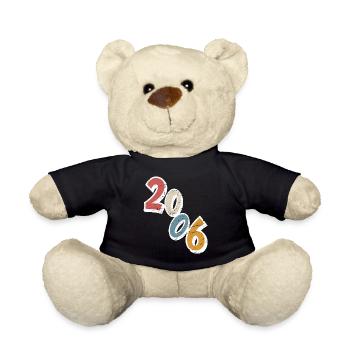 18th Birthday 2006 Year of Birth - Teddy Bear - black - Front