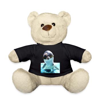 Dolphin Sunglasses Love Dolphins Cute Dolphin - Teddy Bear - black - Front