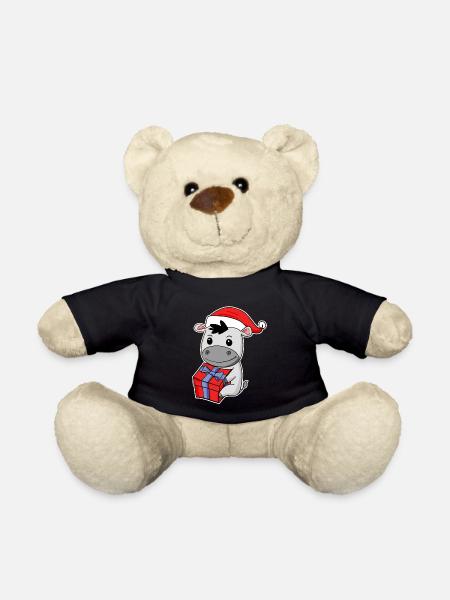 Âne avec bonnet de Père Noël - Noël - Nounours - noir