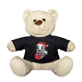 Skunk avec chapeau de Noël - Nounours - noir - Devant