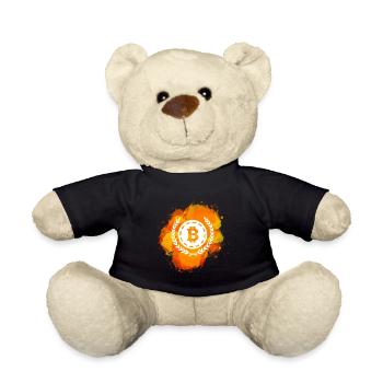 Bitcoin Crypto Cryptocurrency Splash - Teddy Bear - black - Front