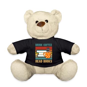 Trinken Sie Kaffee Lesen Bücher - Teddy - Schwarz - Vorne