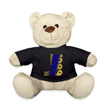 1989 Dezember Limited Edition 34. Geburtstag Deko - Teddy - Schwarz - Vorne