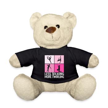 Majorette Gymnastics Majorettes Baton Twirling - Teddy Bear - black - Front