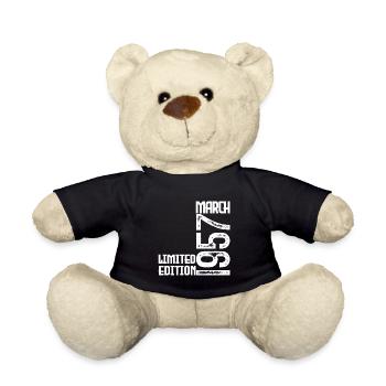 March 1957 Anniversary Gift. March 1957. March - Teddy Bear - black - Front