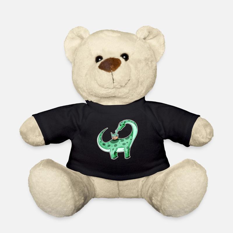 Dinosaurier mit Baby Dinosaurier - Dino - Teddy - Schwarz